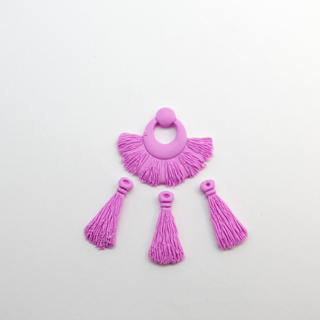 019 - Macramé Fan Dangle + Tassel - Image 2